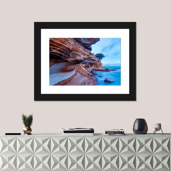 Painted Cliffs on Maria Island Canvas Wall Art