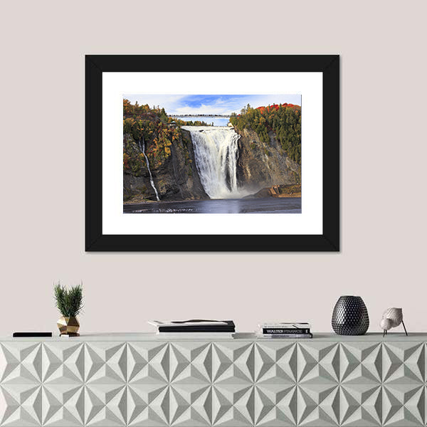 Montmorency Falls In Quebec Canada Canvas Wall Art