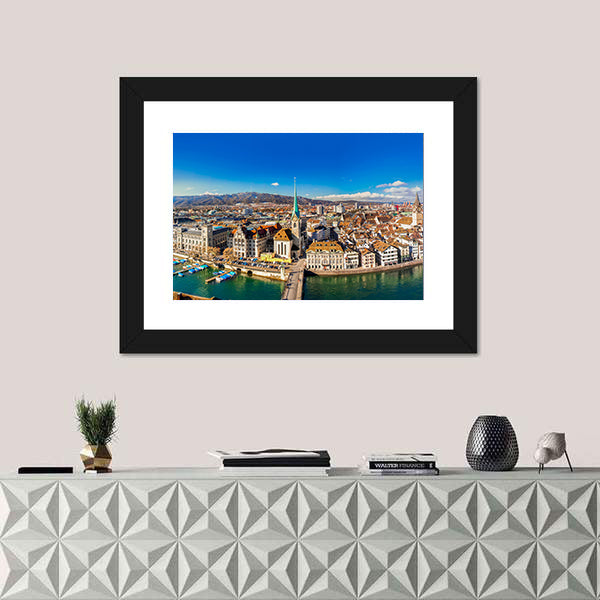 Historic Zurich City Canvas Wall Art