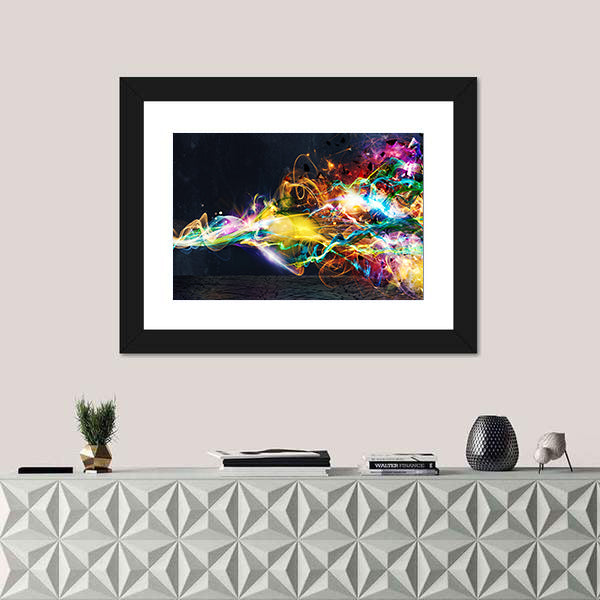 Colorful Light In Motion Canvas Wall Art