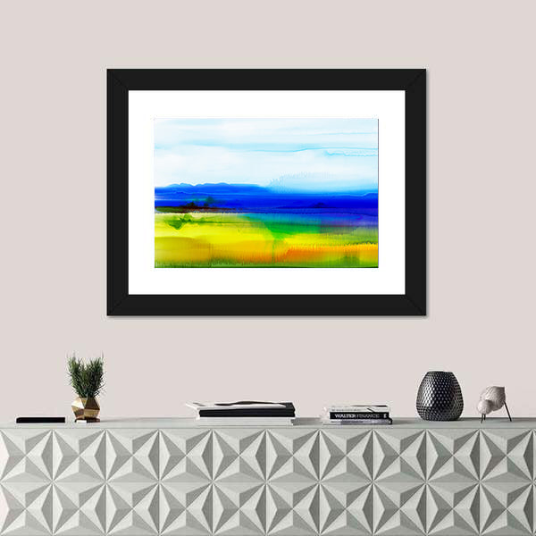 Semi Abstract Agriculture Fields Canvas Wall Art