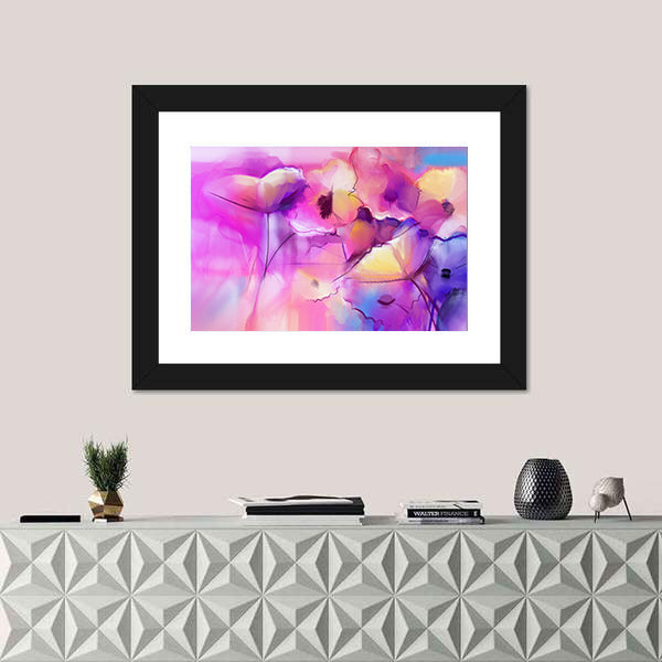 Tulip Flowers Abstract Canvas Wall Art