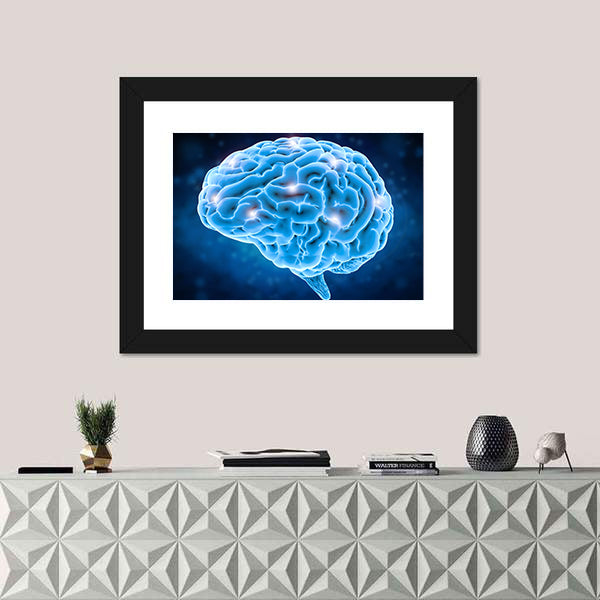 Brain Power Concept Canvas Wall Art