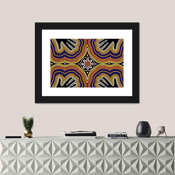 Unity Aboriginal Dotted Style Canvas Wall Art