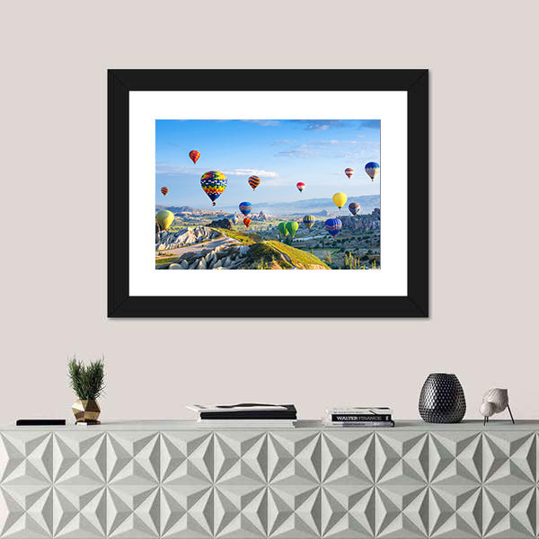 Hot Air Balloons Over Cappadocia Canvas Wall Art