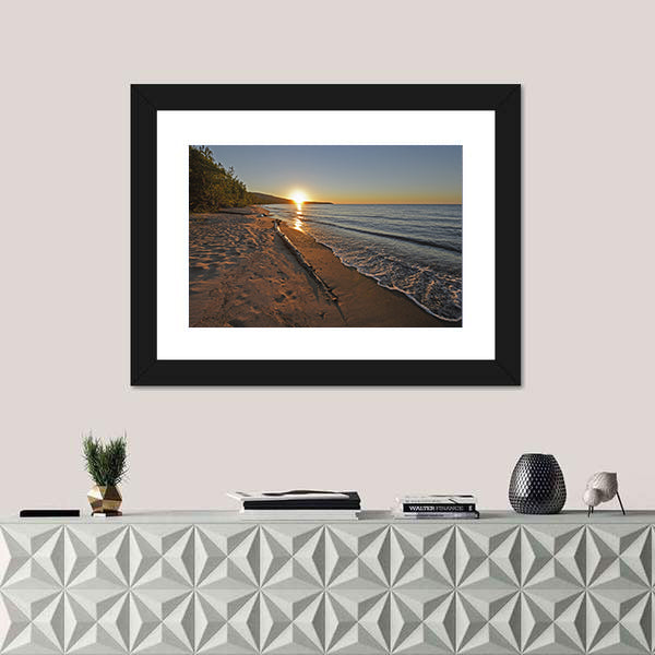 Lake Superior at Sunset Canvas Wall Art