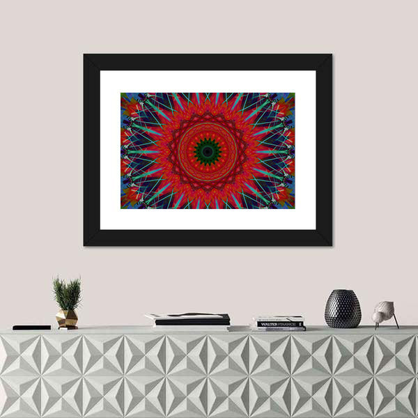 Lotus Blossom Mandala Canvas Wall Art