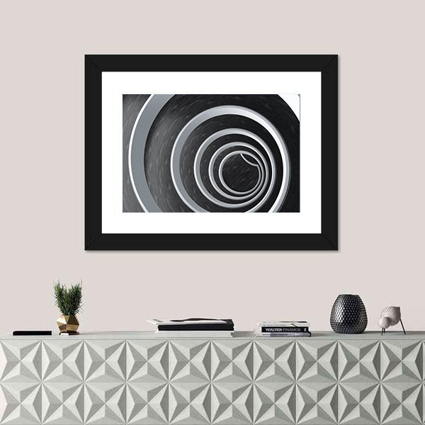 Spiral Ramp Abstract Canvas Wall Art