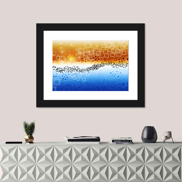 Data Transfer Abstract Landscape Canvas Wall Art