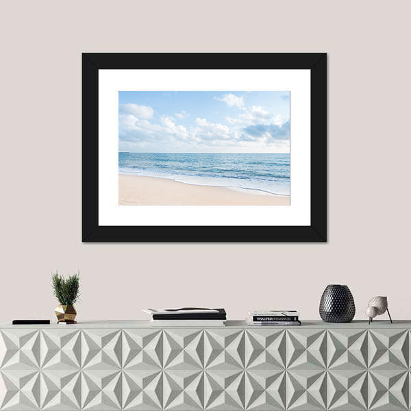 White Sand Beach Canvas Wall Art