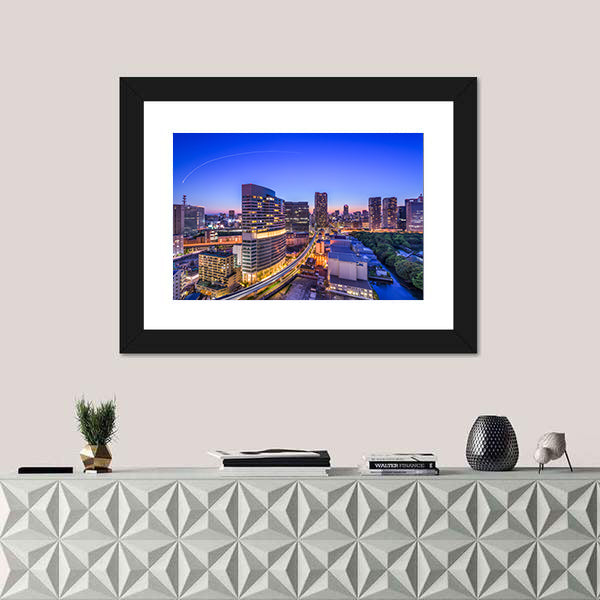 Tokyo Cityscape In Japan Canvas Wall Art