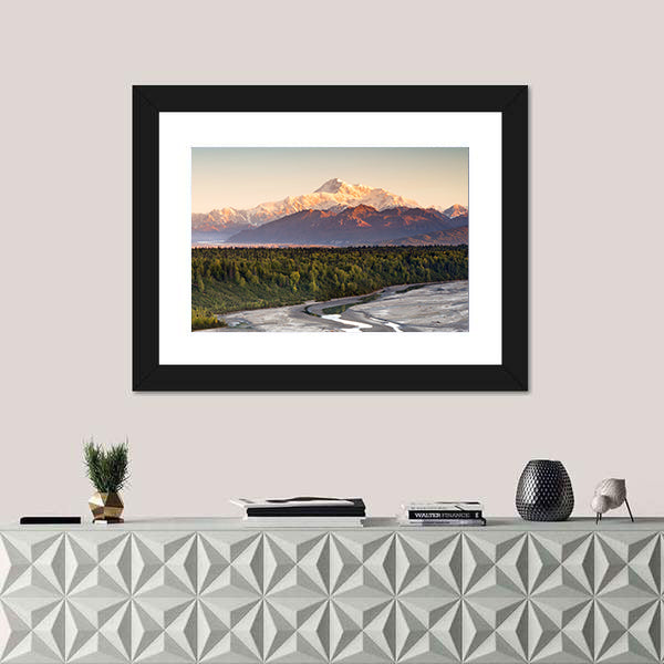 Denali Range And Mt McKinley In Alaska Canvas Wall Art