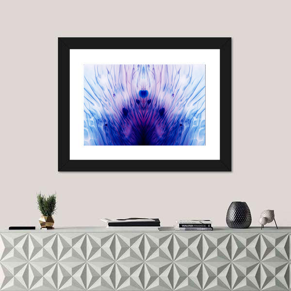 Blue Lotus Mandala Abstract Canvas Wall Art