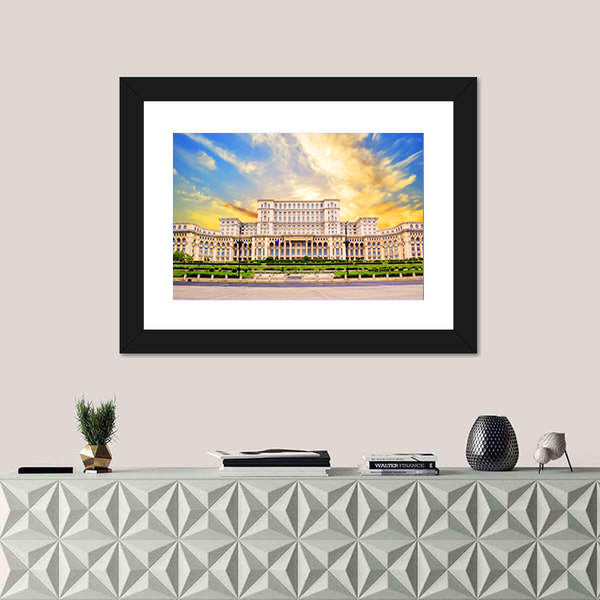 Palace of Parliament, Bucharest Canvas Wall Art