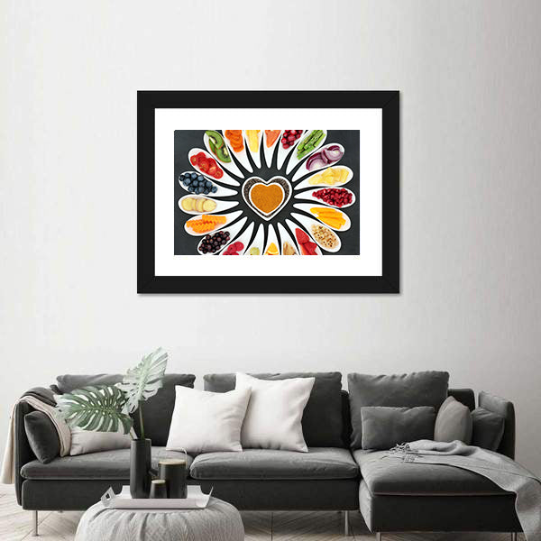Healthy Heart Food Canvas Wall Art