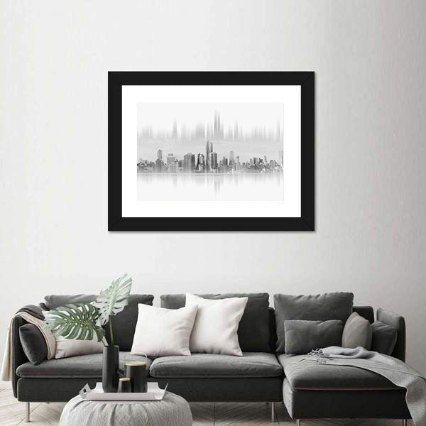 City Network Connection Canvas Wall Art