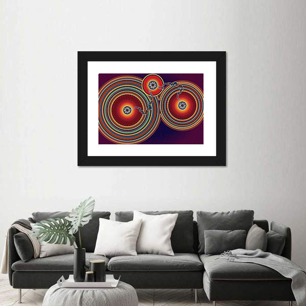 Aboriginal Dot Mandala Connection Canvas Wall Art
