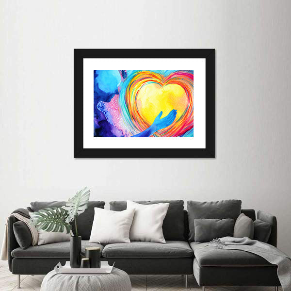 Human And Love Spirit Concept Canvas Wall Art
