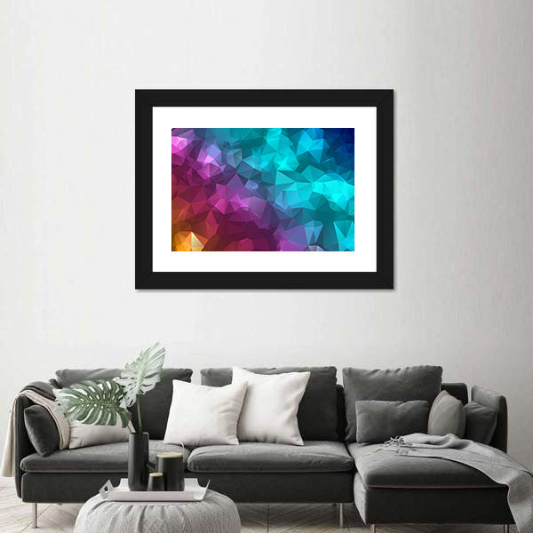 Low Poly Triangle Abstract Canvas Wall Art
