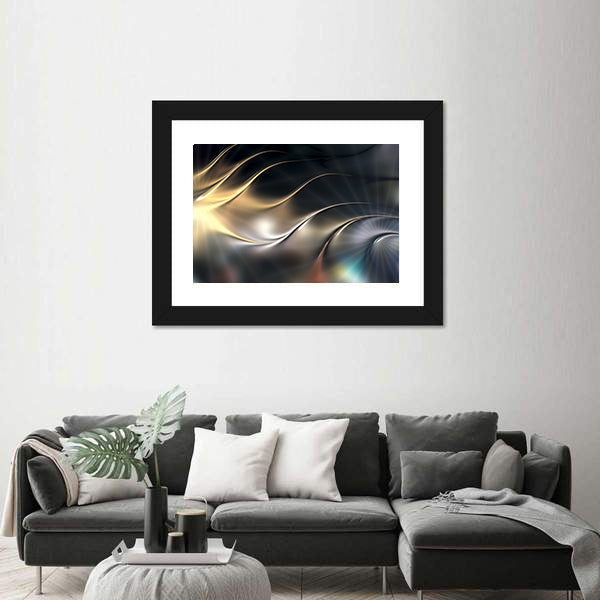 Abstract Metallic 3D Wave Canvas Wall Art