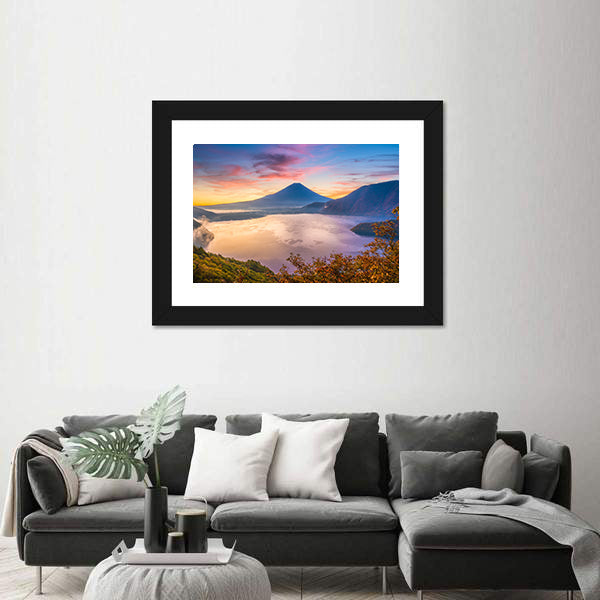 Mount Fuji and Motosu Lake Canvas Wall Art