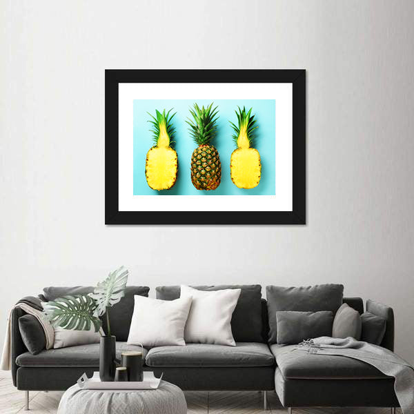 Fresh Pineapple Pattern Canvas Wall Art
