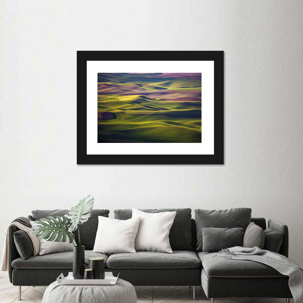 Palouse Rolling Hills at Golden Hour Canvas Wall Art