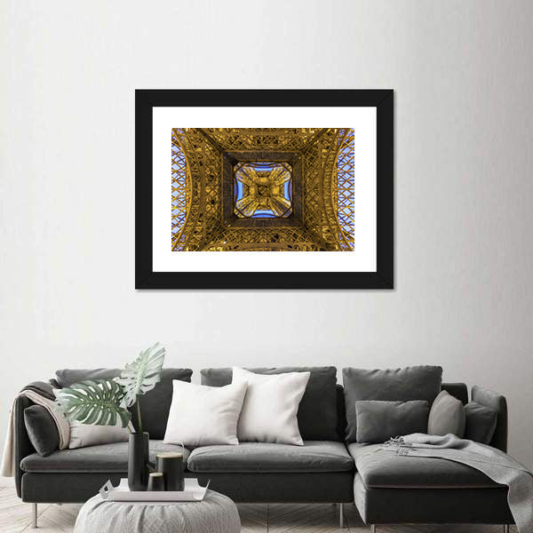 Internal Structure of the Eiffel Tower, Paris Canvas Wall Art