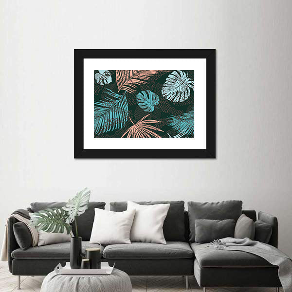Tropical Foliage Abstract Canvas Wall Art
