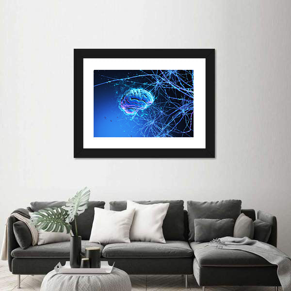 3D Human Brain Canvas Wall Art