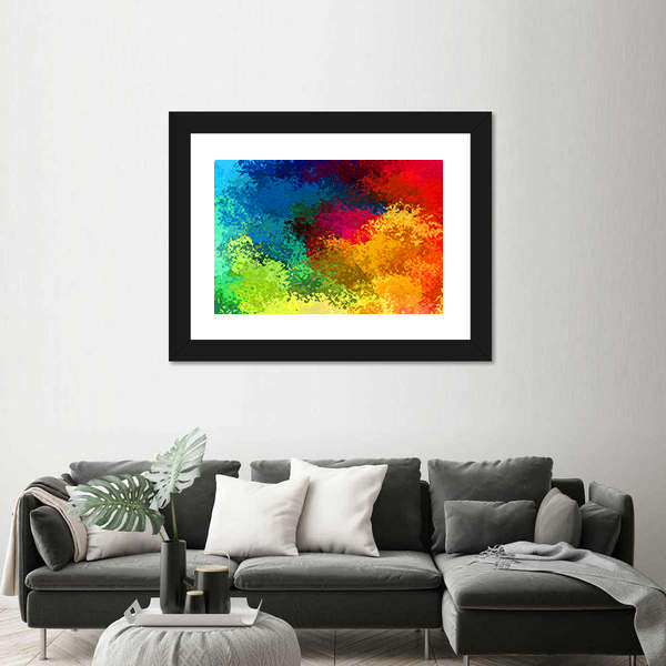 Colorful Rainbow Spectrum Abstract Canvas Wall Art