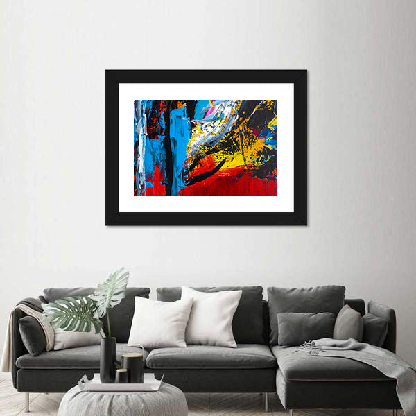Fragment of Brushstrokes Canvas Wall Art