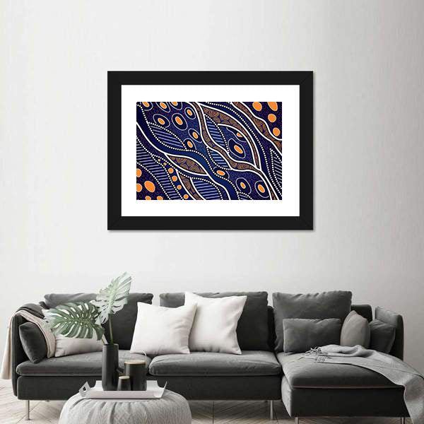Aboriginal Lake Concept Canvas Wall Art