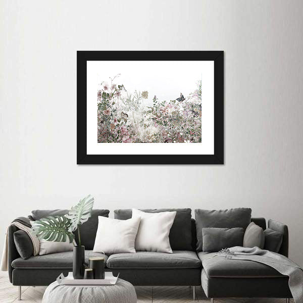 Watercolor Spring Flowers Canvas Wall Art