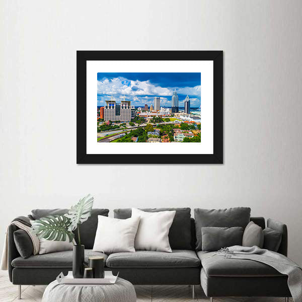 Alabama Downtown Skyline Canvas Wall Art