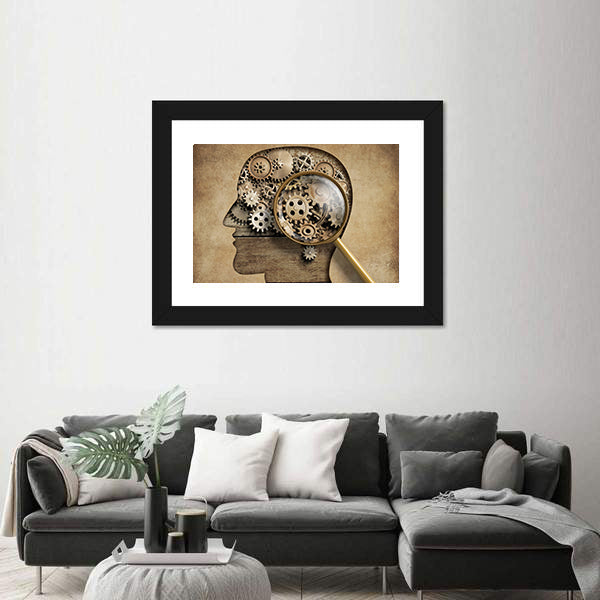 3D Psychology Concept Canvas Wall Art