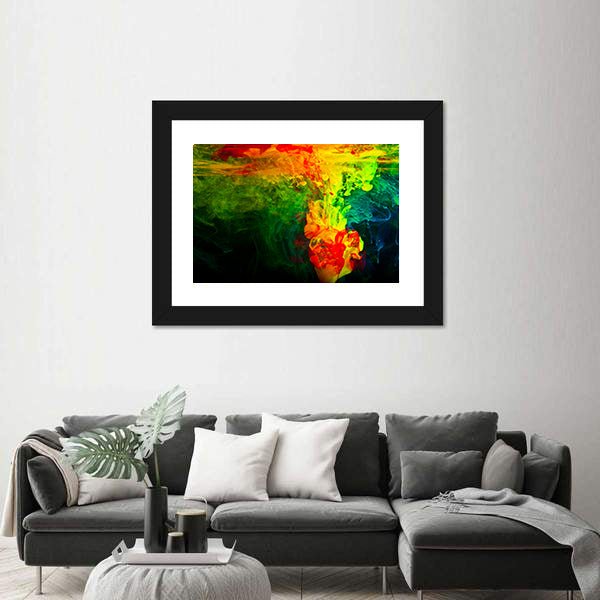 Dissolving Paint in Water Canvas Wall Art