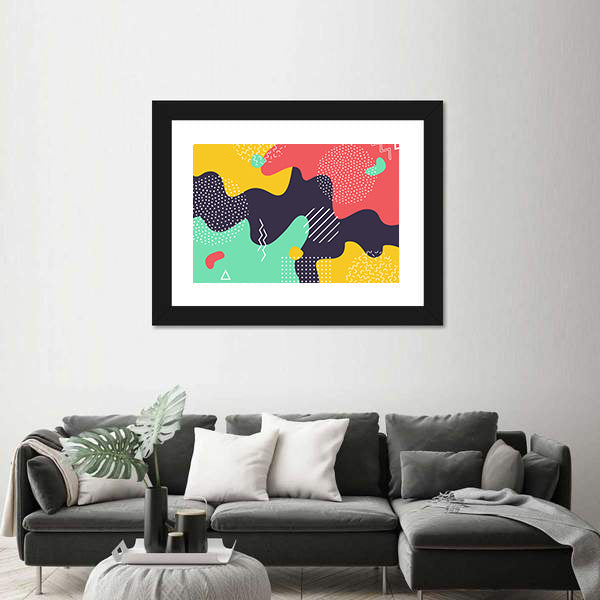 Liquid Splashes Pattern Canvas Wall Art