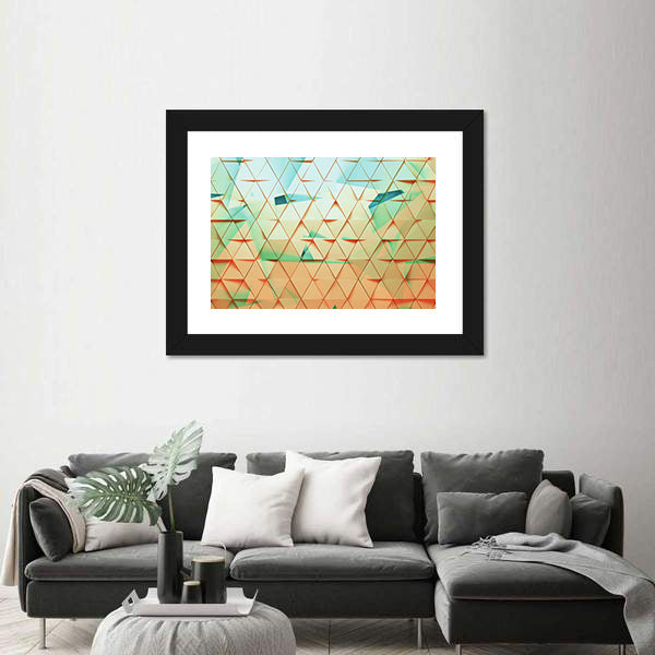Polygonal Triangle Tessellation Canvas Wall Art