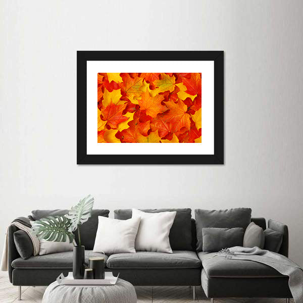 Fall Maple Leaves Canvas Wall Art