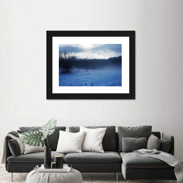 Italian Countryside In Winter Canvas Wall Art