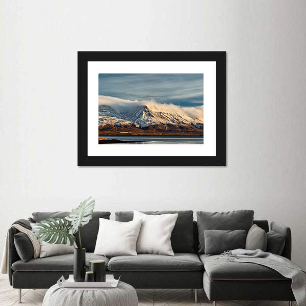 Sunrise From Reykjavik In Iceland Canvas Wall Art