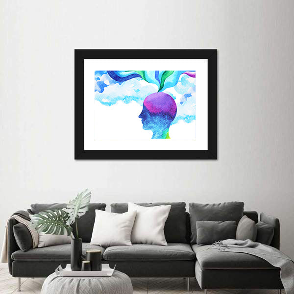 Thinking Inside Mind Concept Canvas Wall Art