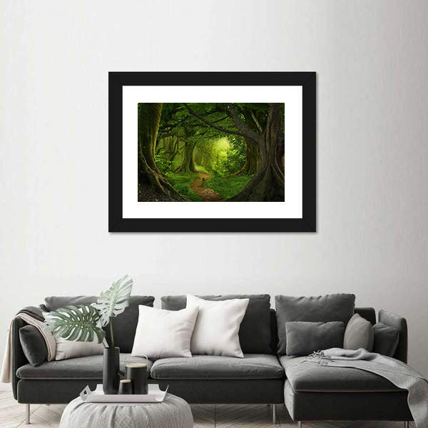 Deep Jungle Path in Southeast Asia Canvas Wall Art