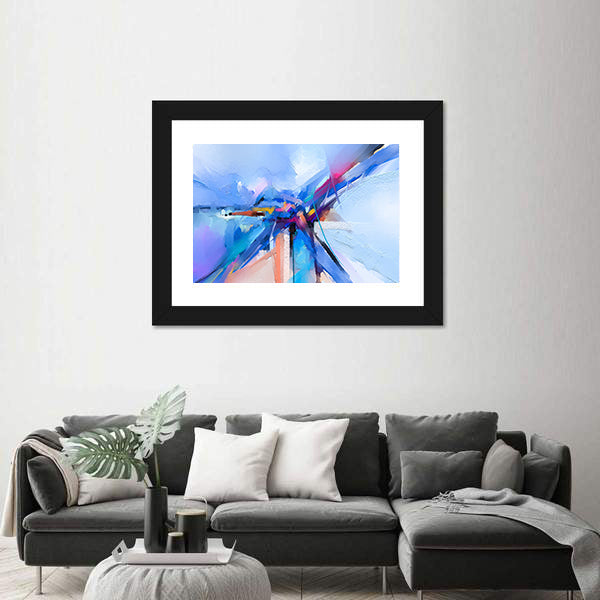 Hand-drawn Brush Stroke Abstract Canvas Wall Art