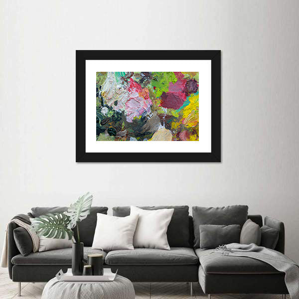 Art Palette Close Up Canvas Wall Art