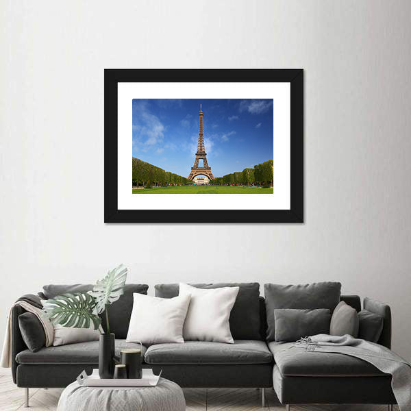 Eiffel Tower in Paris on a Sunny Spring Day Canvas Wall Art