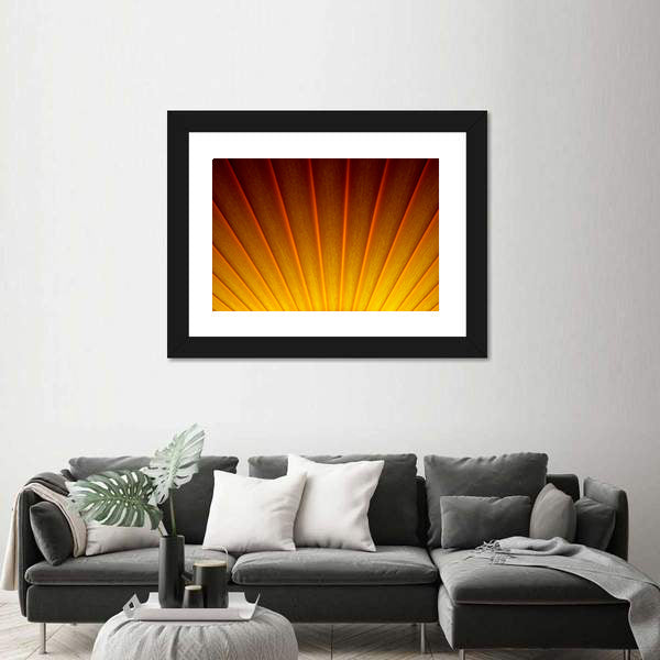 Golden Sunburst Abstract Canvas Wall Art