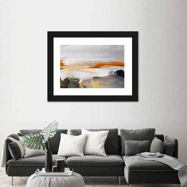 Hand Drawn Lake Canvas Wall Art