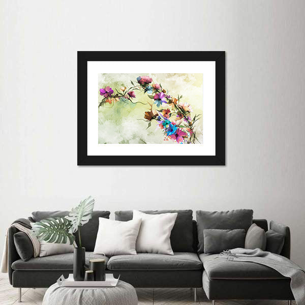 Colorful Abstract Floral Oil Painting Canvas Wall Art